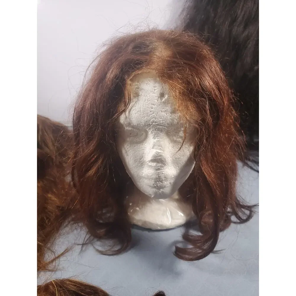 Mixed Wig Lot Human Hair & Synthetic Wigs Cosplay Drag Costume Resale 7pc